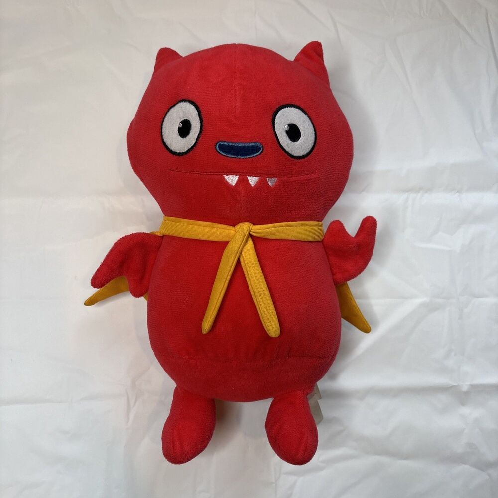 UglyDolls Ox Plush 12 Red Superhero Stuffed Animal Yellow Cape Doll Toy